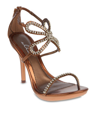 Ellie Shoes Monarch Heeled Sandals Bronze