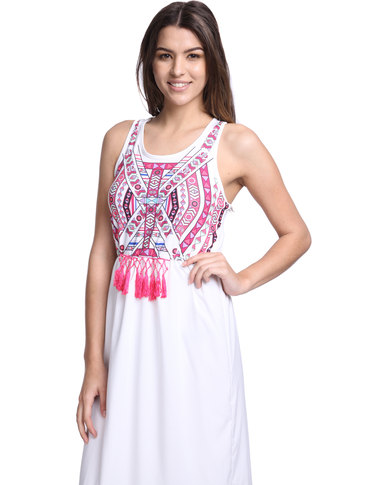 Royal T Tribal Dress White | Zando