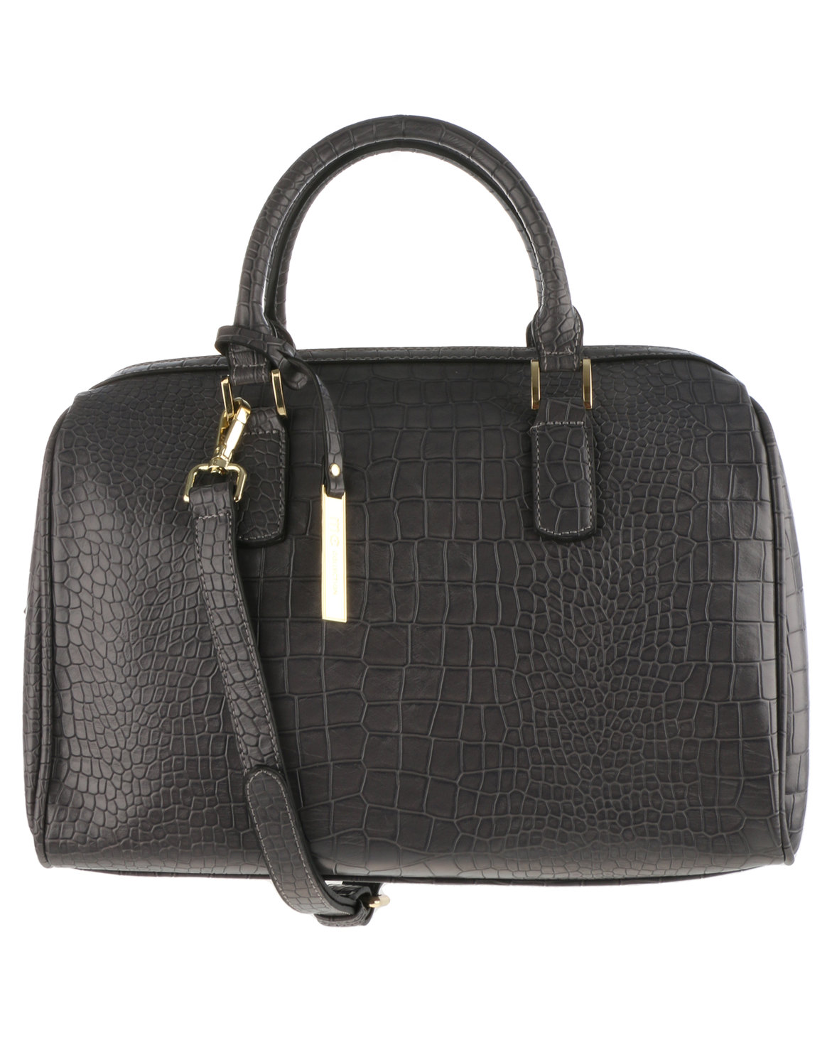 Marie Claire Croc Panel Bowler Bag Charcoal Grey | Zando