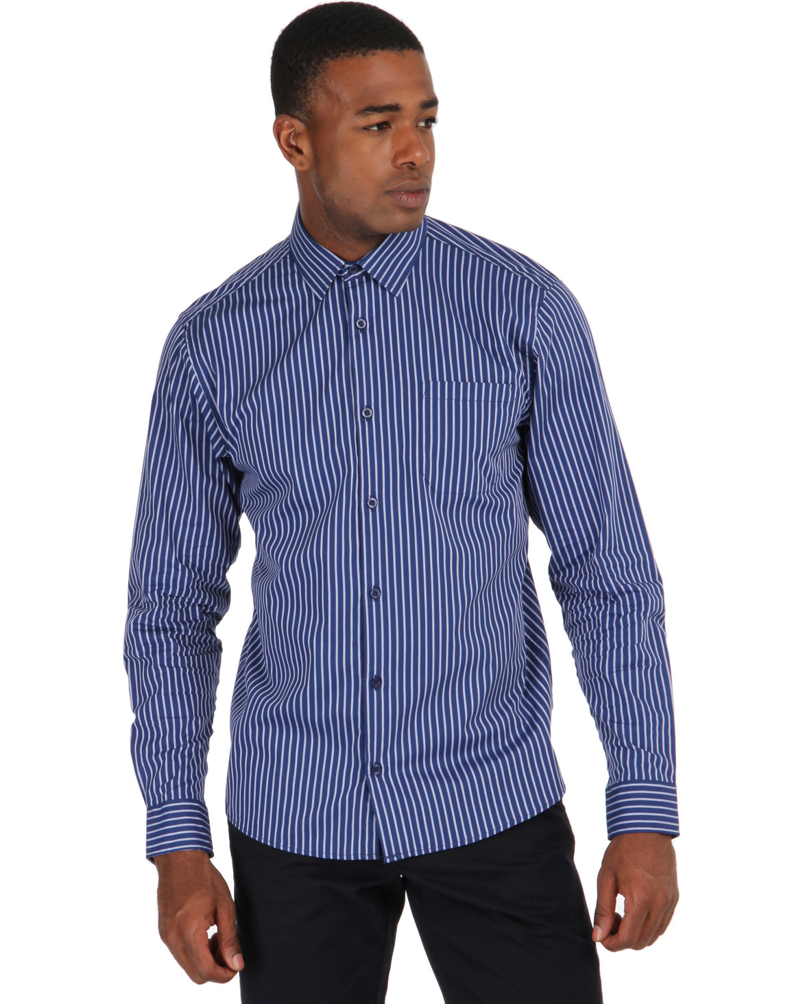 J Crew Brands Stripe Formal Long Sleeve Shirt Navy | Zando