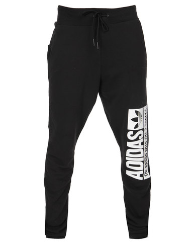 adidas Baggy TrackPants FT Black | Zando