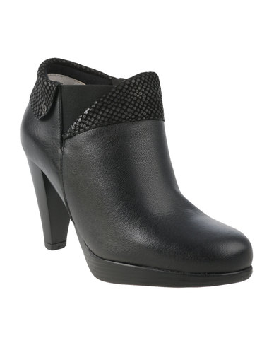 Froggie Billie Foldover Leather Ankle Boot Black | Zando