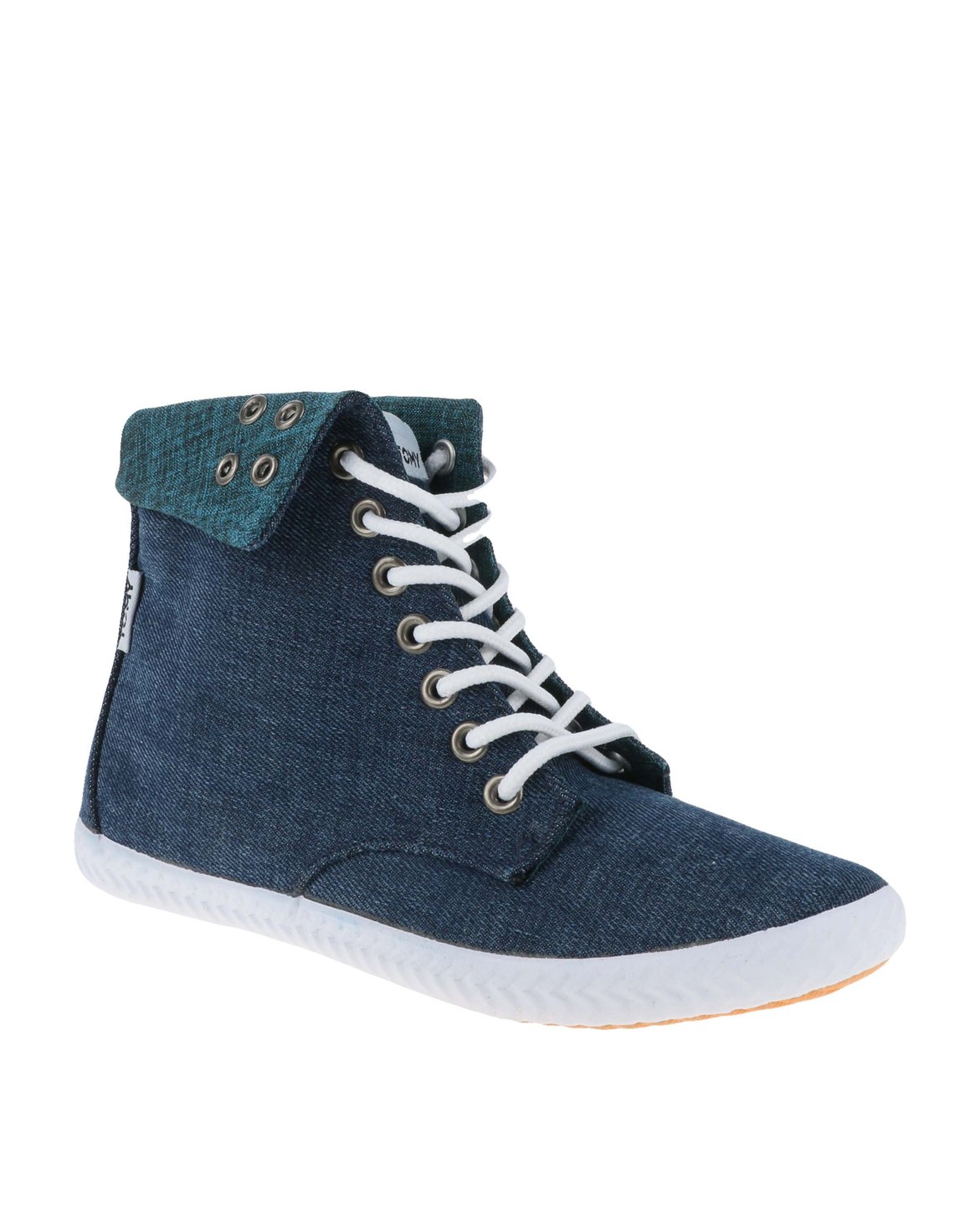 Tomy Takkies Fold Over Denim Hi Top Blue | Zando