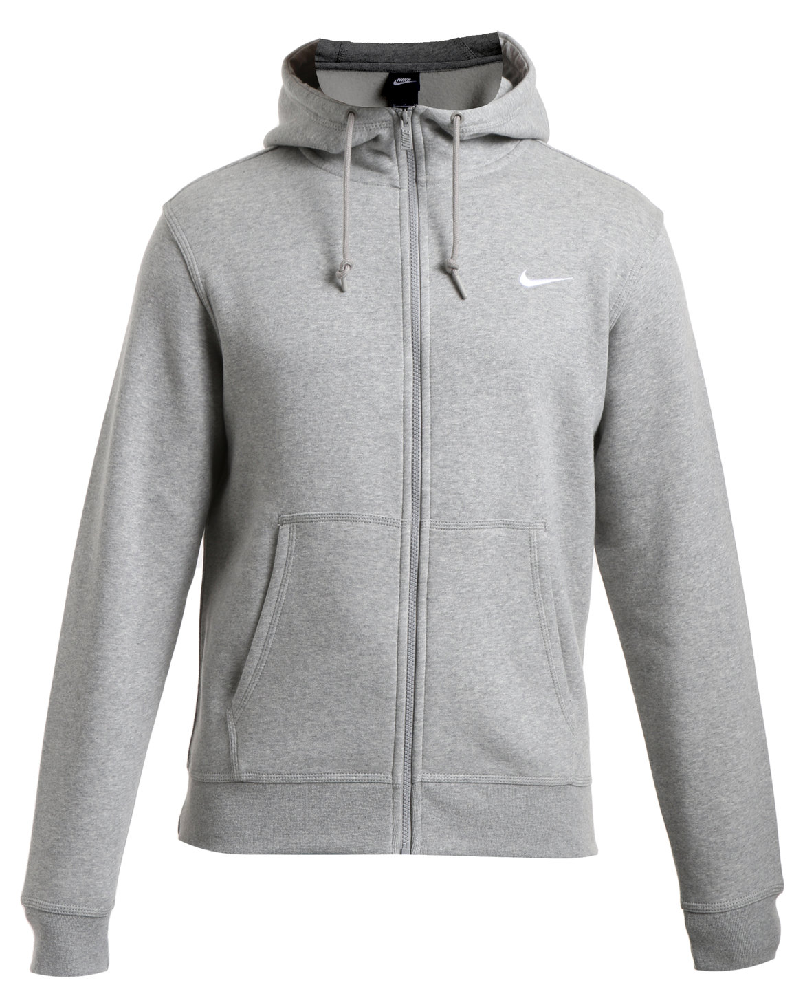 Nike Club Full-Zip Hoodie-Swoosh Grey | Zando