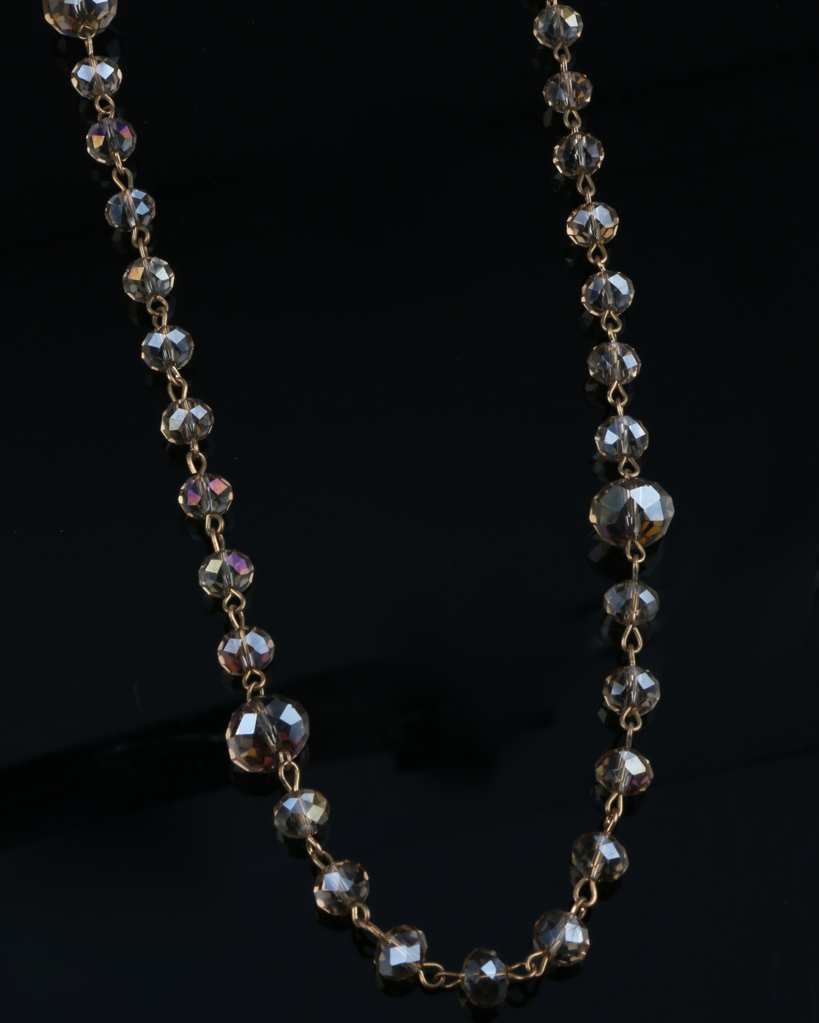 All Heart Long Topaz Crystal Necklace Silver-Tone | Zando