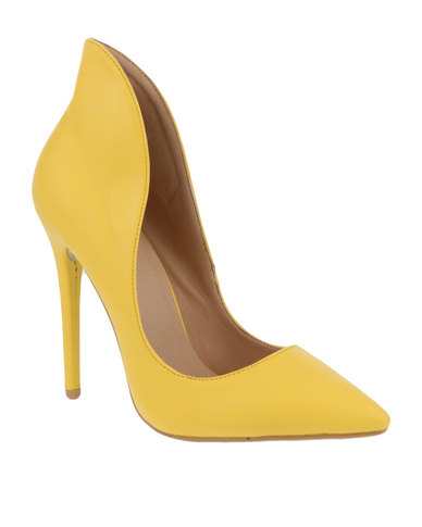 PLUM Trinity High Heel Court Shoe Yellow | Zando
