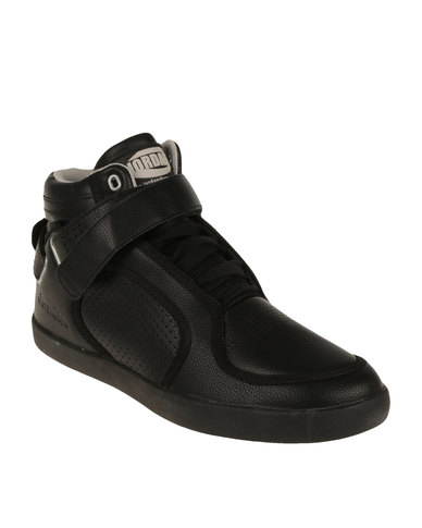 Jordan Avery High Top Sneaker With Velcro Strap Black | Zando