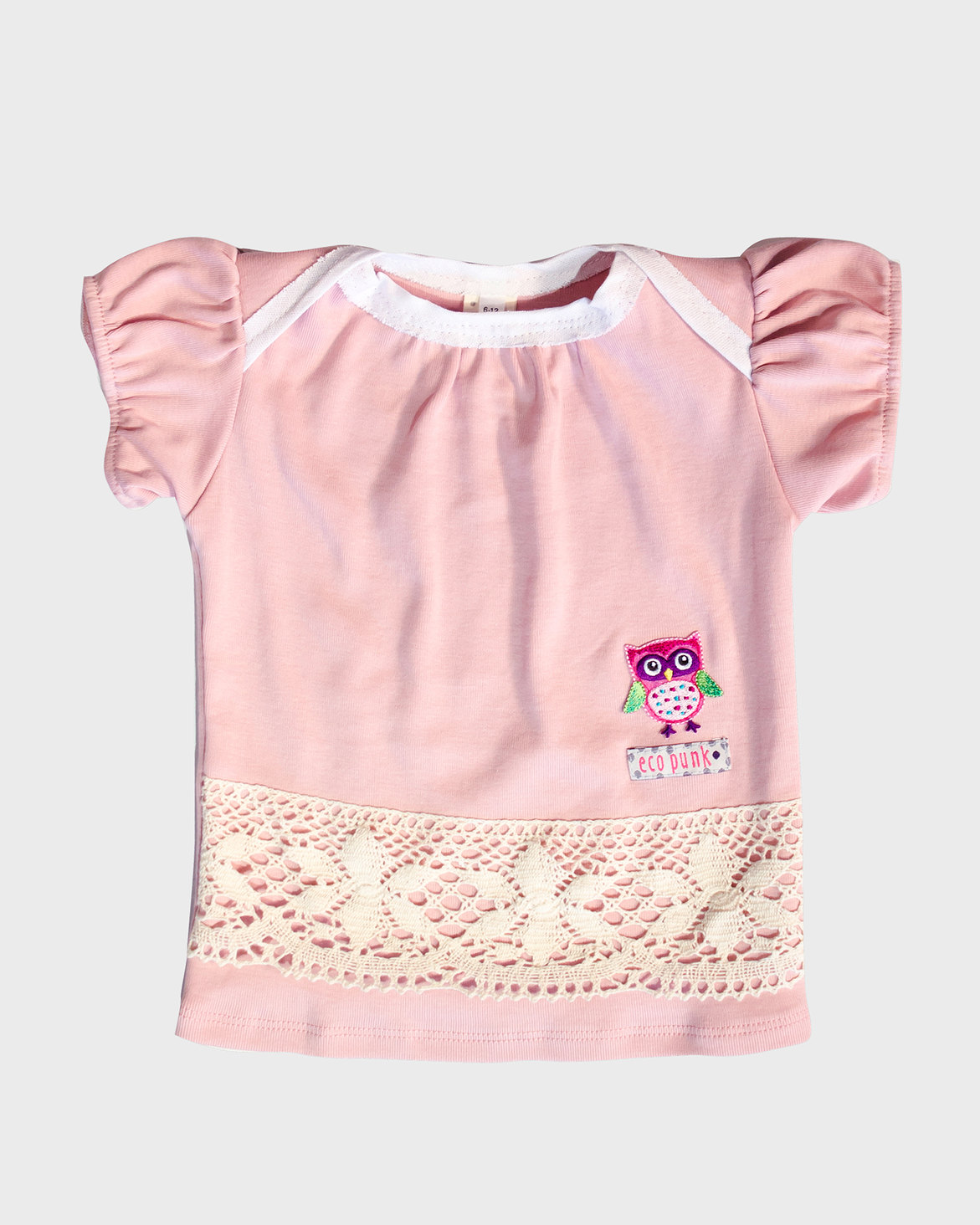 Eco-Punk Baby Puff Sleeve T-Shirt Pink | Zando