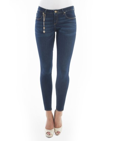 Diva Jeans Monroe Mid Rise Skinny Indigo Burst | Zando