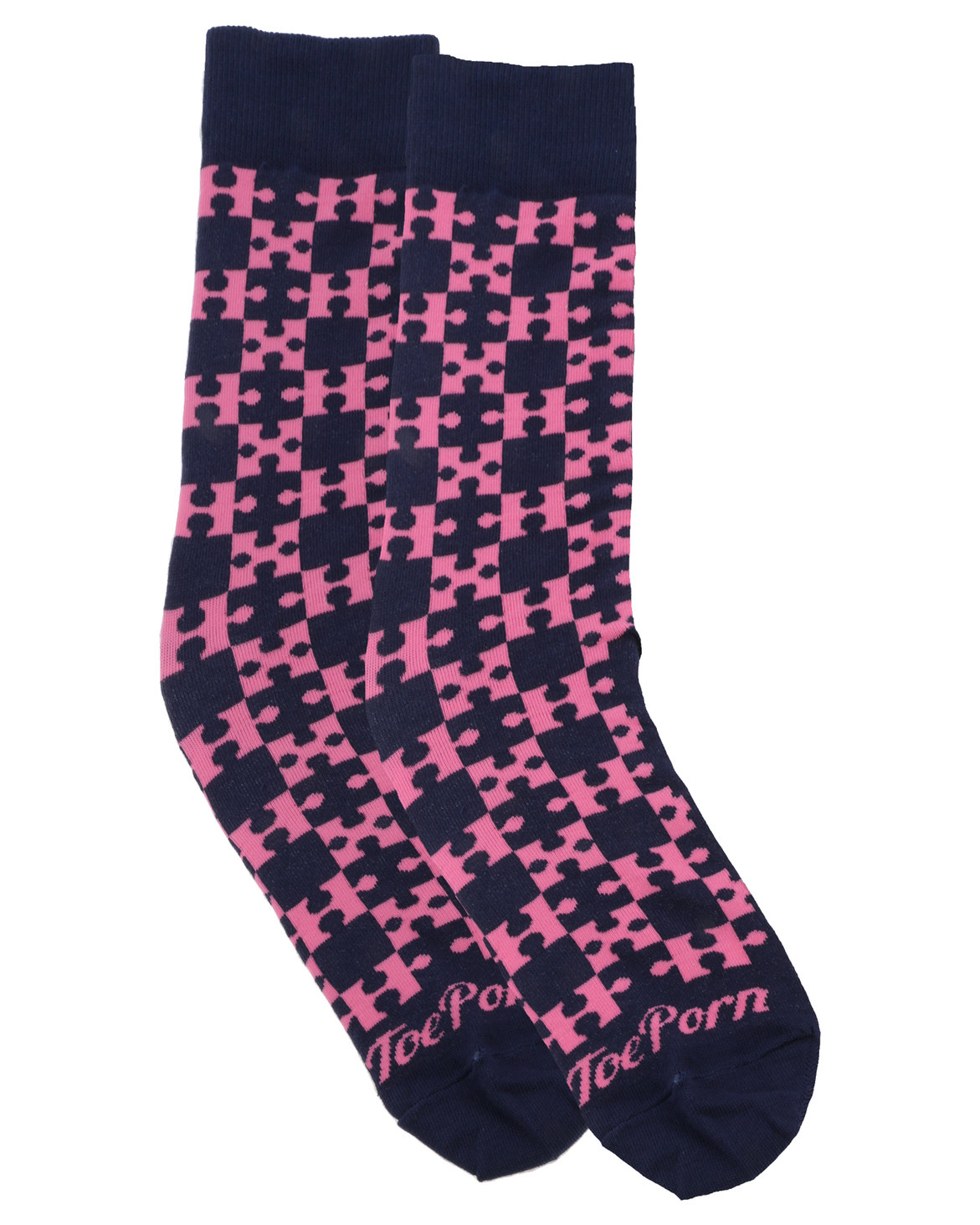 Toe Porn Katy Puzzle Socks Pink Zando