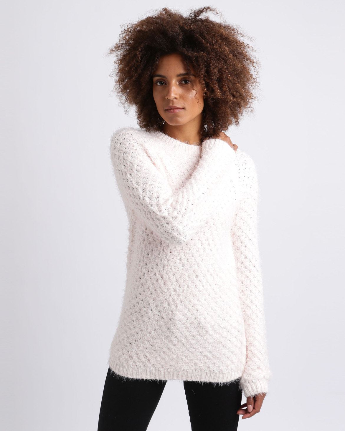 Queenspark Pretty Fluffy Knitwear Style Pink | Zando