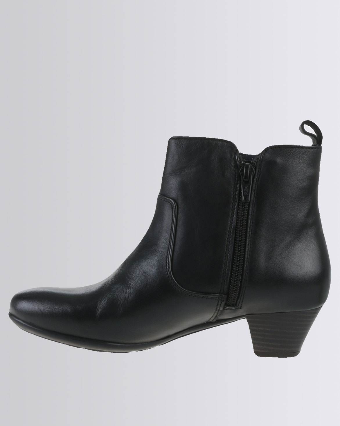 Step on Airs Virginia Leather Heeled Ankle Boot Black | Zando