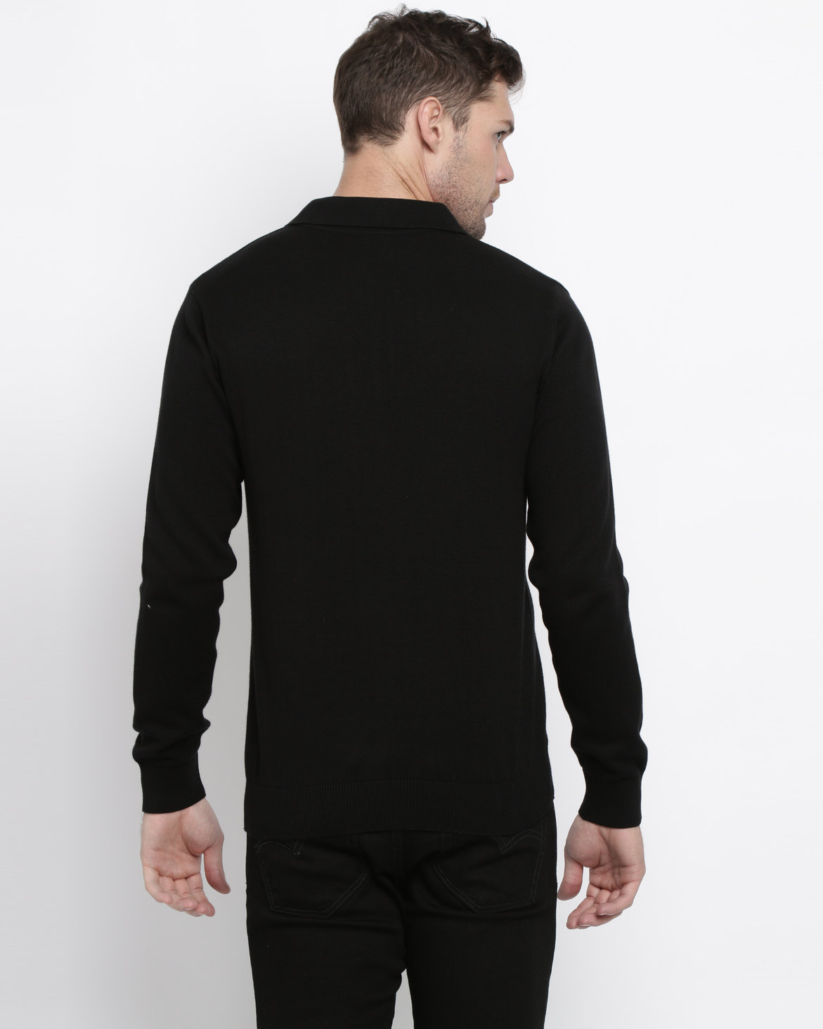 Klevas Classic Collar Knitwear Black | Zando