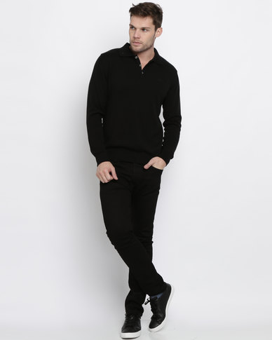 Klevas Classic Collar Knitwear Black | Zando