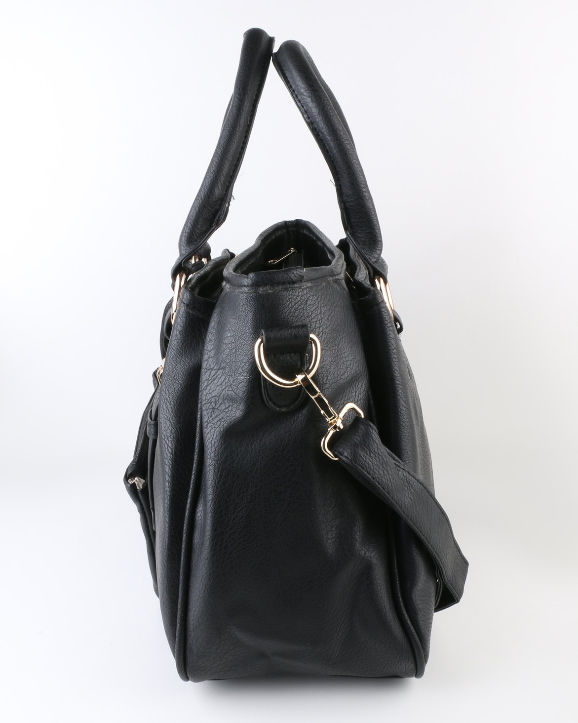 Blackcherry Bag Classic Ladies Bag with Buckle Trims Black | Zando