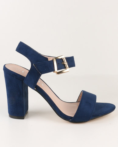 navy blue sandals with heels