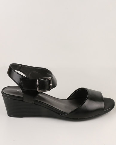 Pierre Cardin Ladies Sandals Wedge Black | Zando
