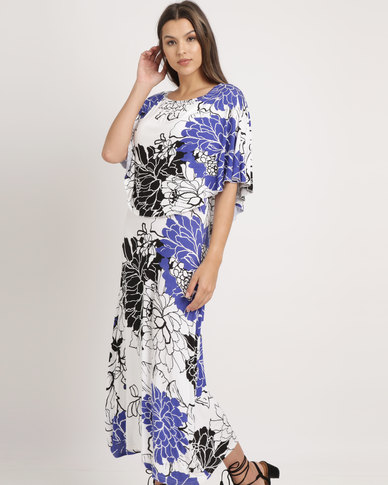 Queenspark Printed Evening  Sensation Knit Dress  