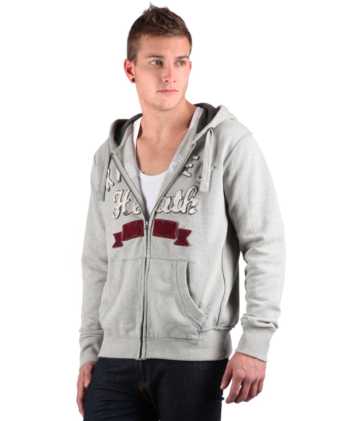 Kingsley Heath Camp Out Zip Hoodie Vervet Grey | Zando