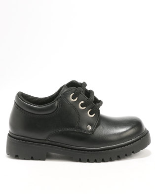 Bronx Boys Pluto Lace Up School Shoe Black | Zando