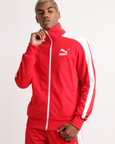 puma red and white jacket