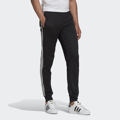 adidas originals three stripe track pants in khaki