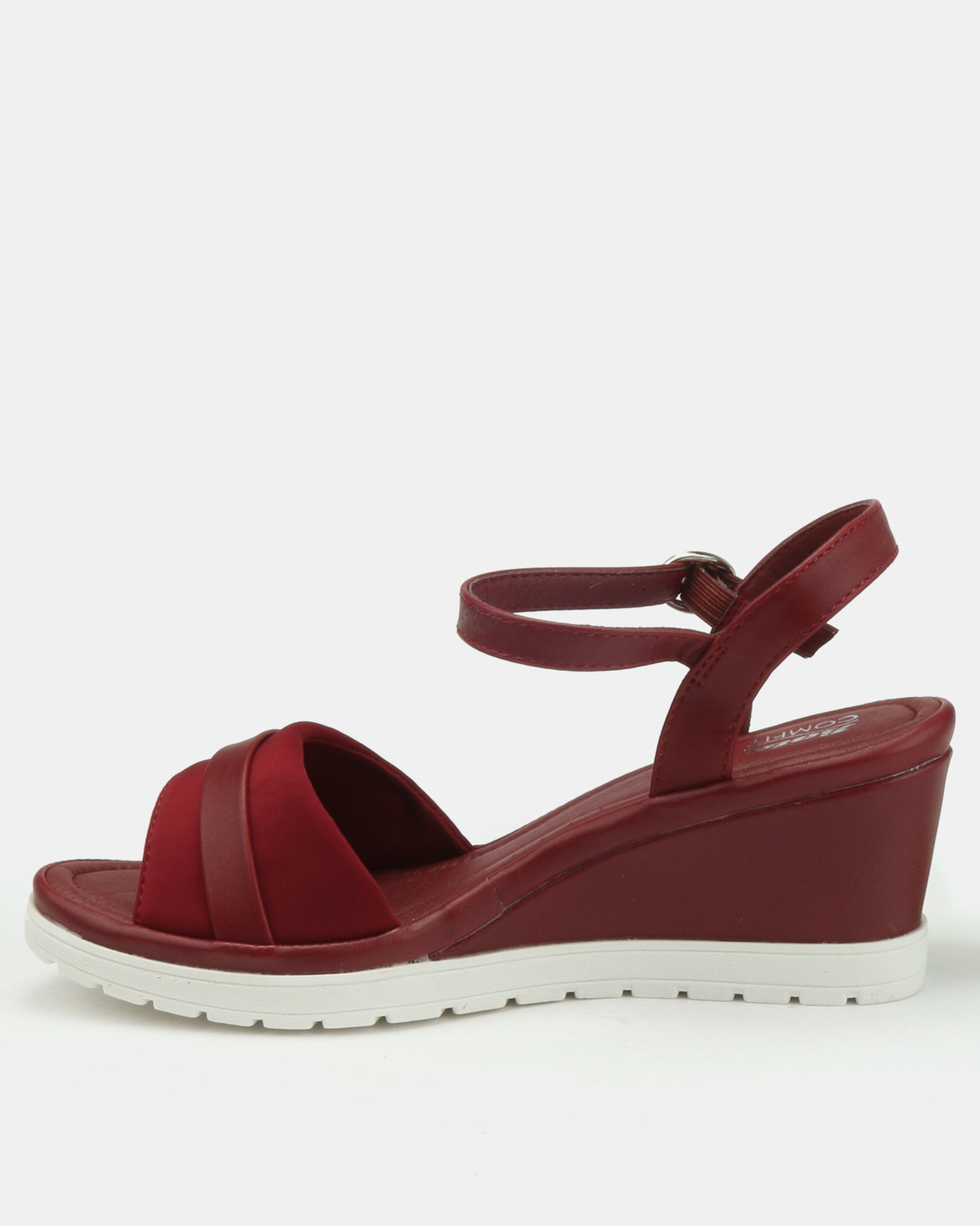Bata Comfit Sporty Wedge Sandals Red | Zando