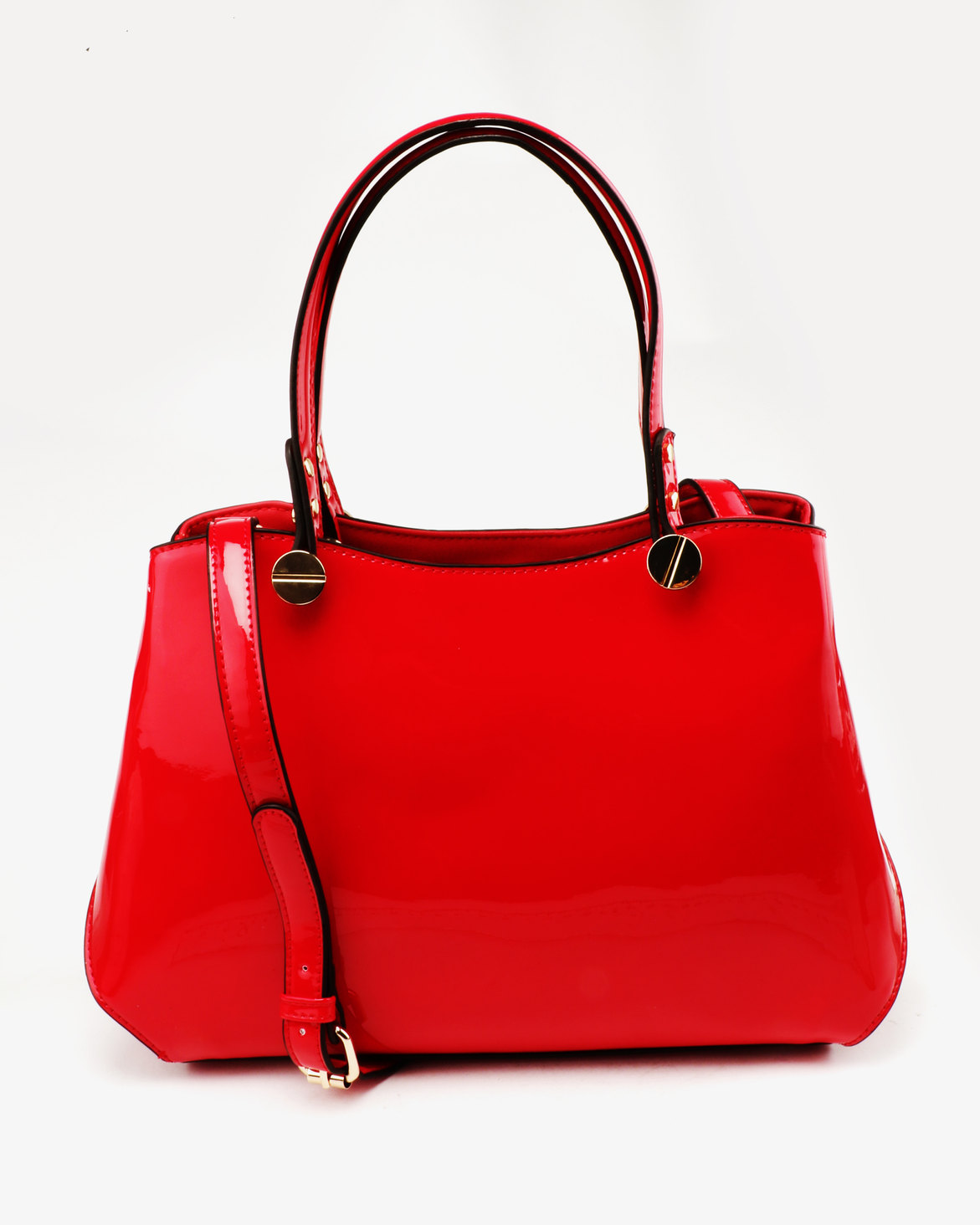 Queenspark Patent 3 Compartment Bag Red | Zando
