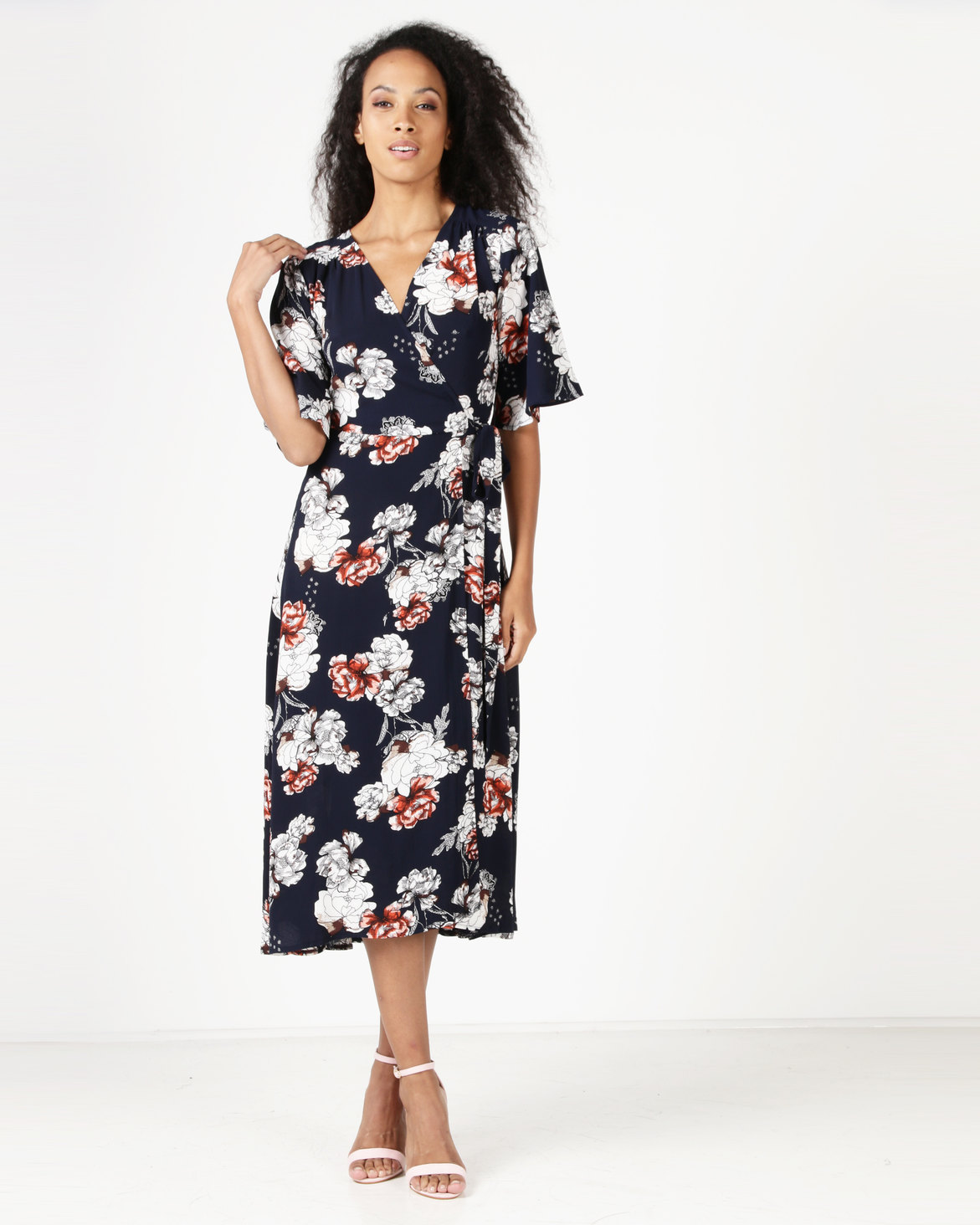 Revenge Maxi Printed Dress Navy | Zando