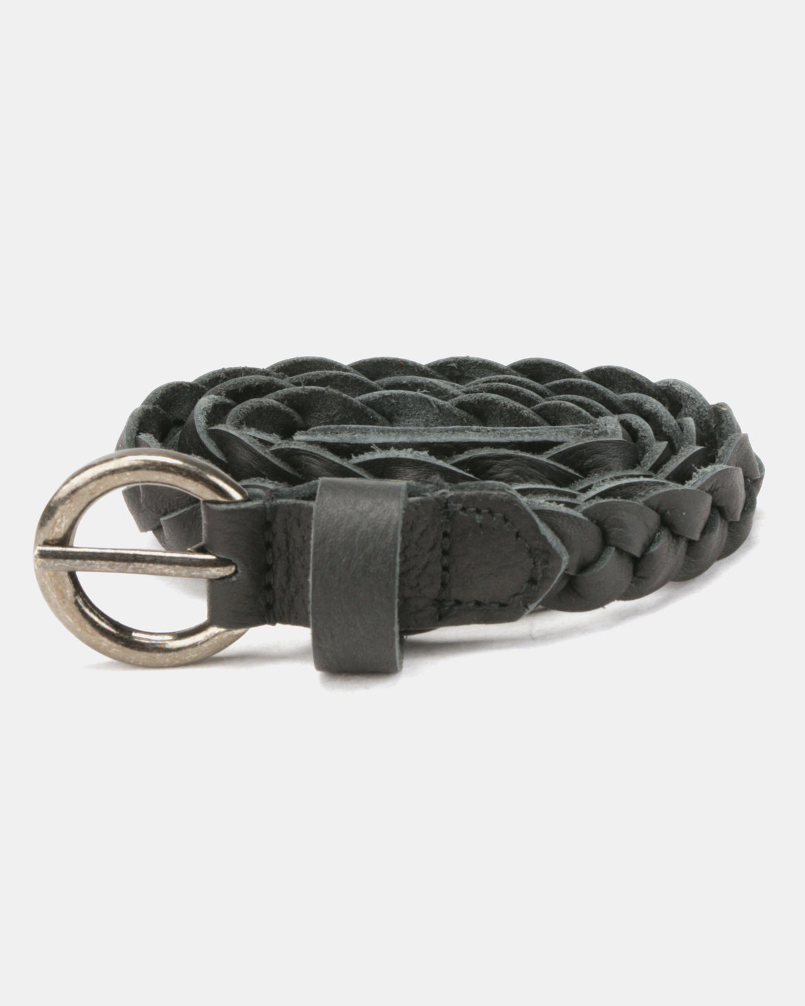 Saddler Belts Ladies Genuine Leather Plaited Belt Black | Zando