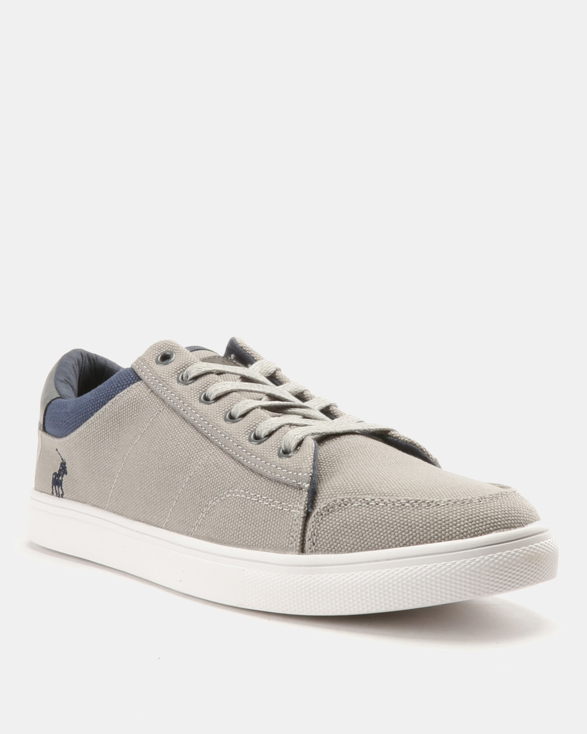 Polo Mens Classic Canvas Sneakers Grey | Zando