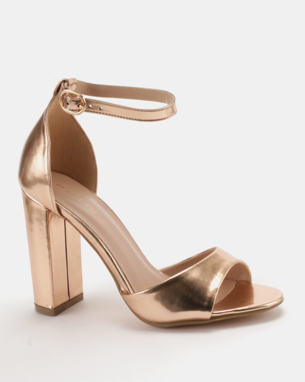 Sissy Boy Block Heel Sandal Rose Gold | Zando