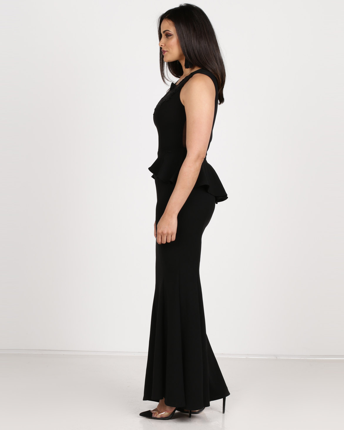 Sissy Boy Peplum Maxi Dress Black | Zando