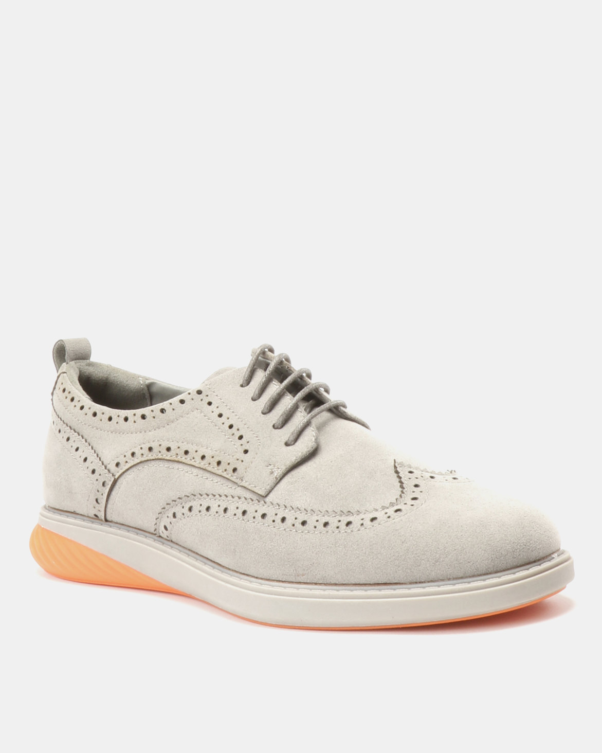 Paul of London Casual Brogue Lace Up Shoes Grey | Zando