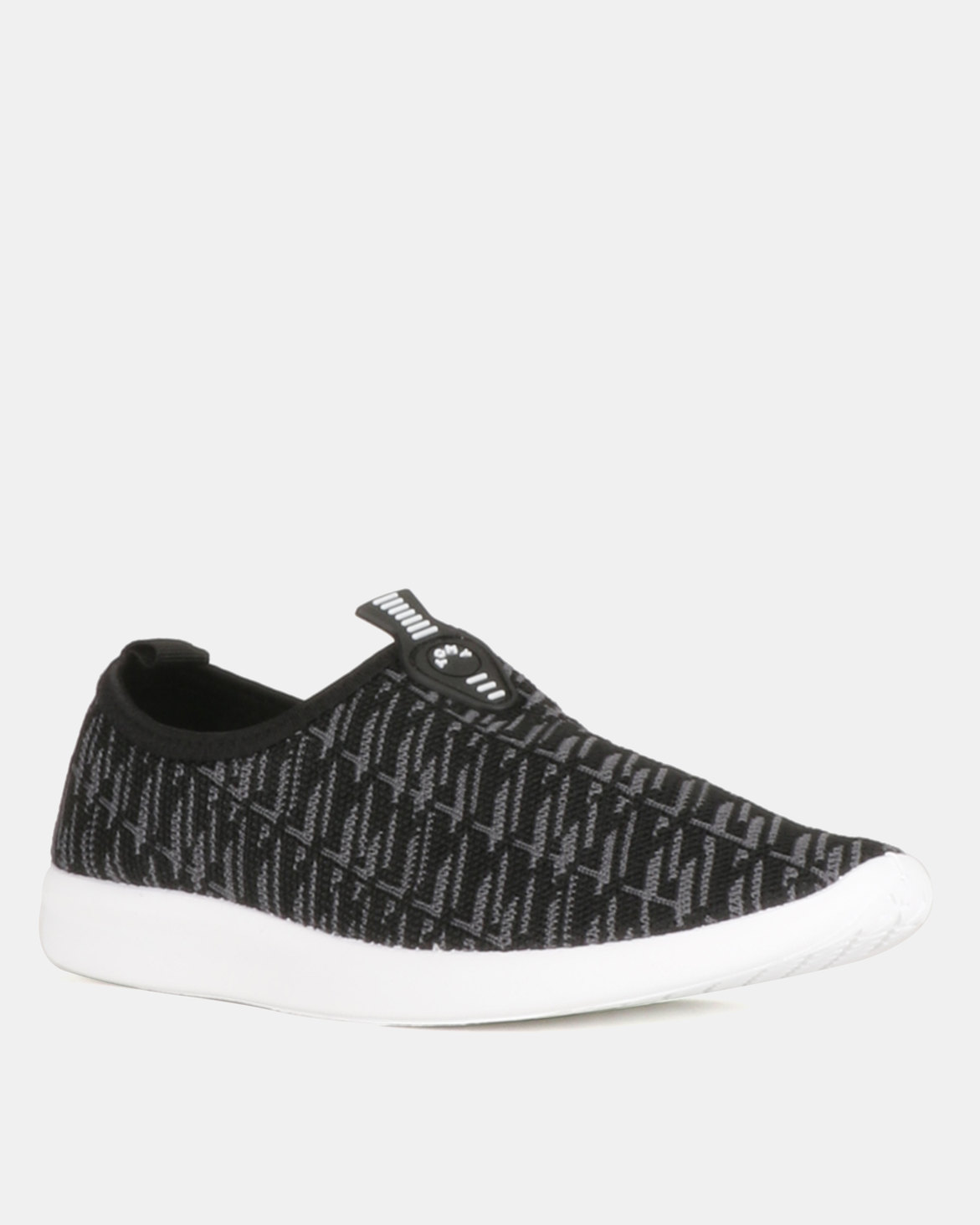 Tomy Takkies Printed Flyknit Slip On Black | Zando