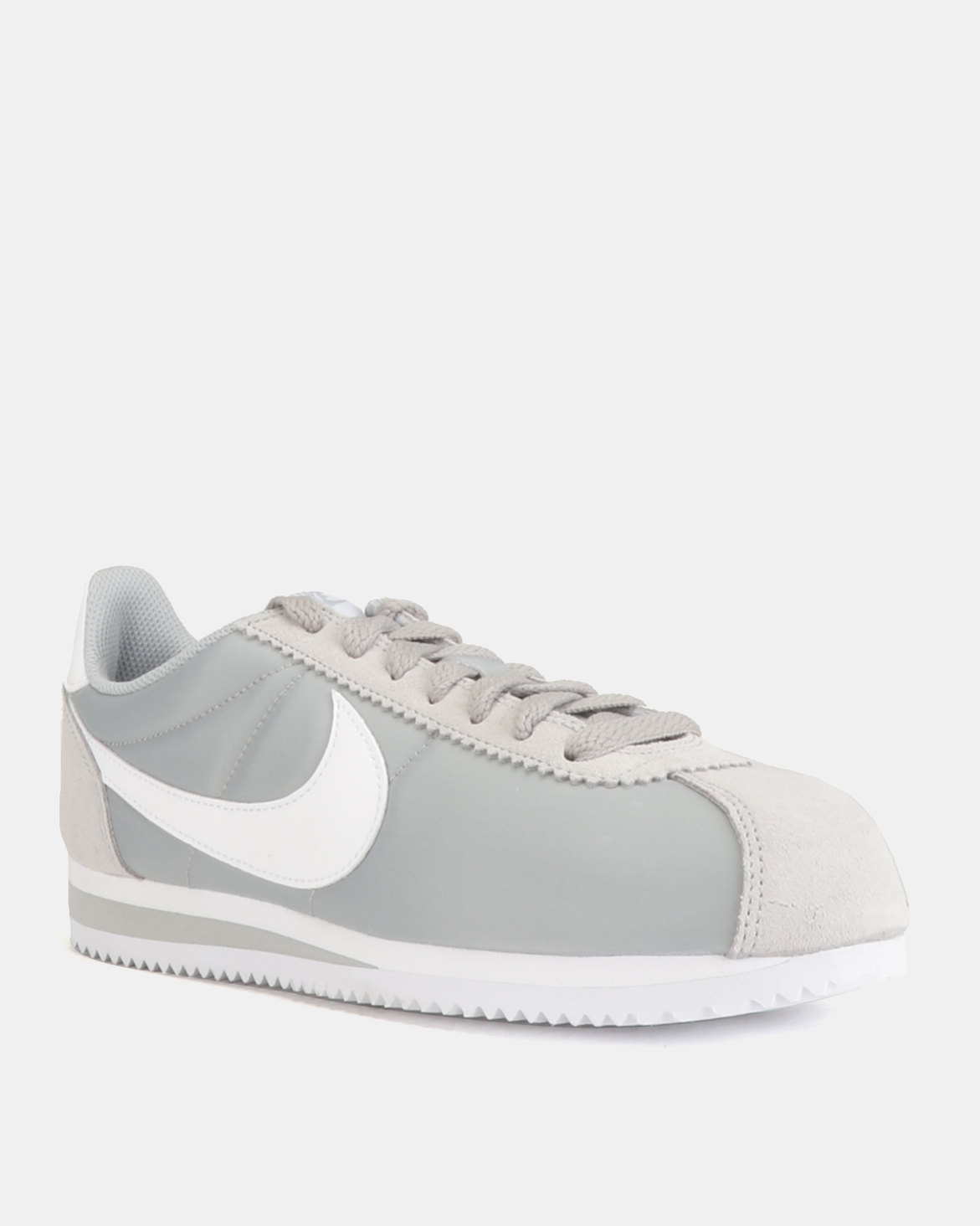 Nike Classic Cortez Nylon Wolf Grey/White | Zando