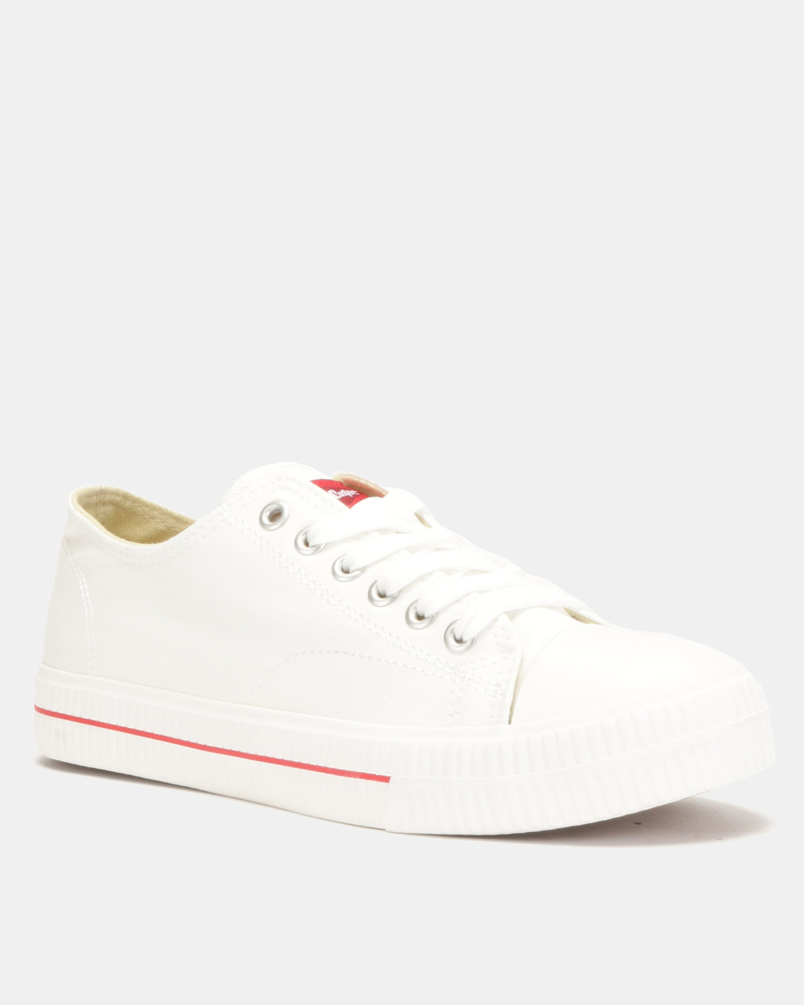 Lee Cooper MF Kano Mens Low Cut Canvas Shoes White | Zando