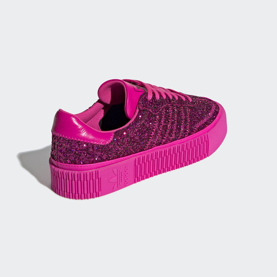 pink glitter adidas samba