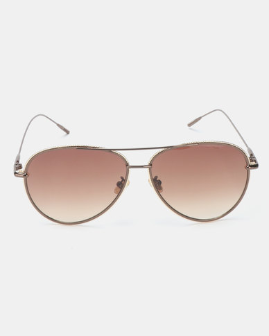 Seduction Aviator Sunglasses Brown | Zando