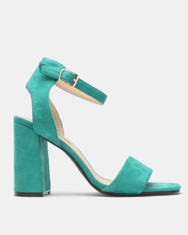 Legit Block Heel With High Quarter Ankle Strap Sandals Green | Zando