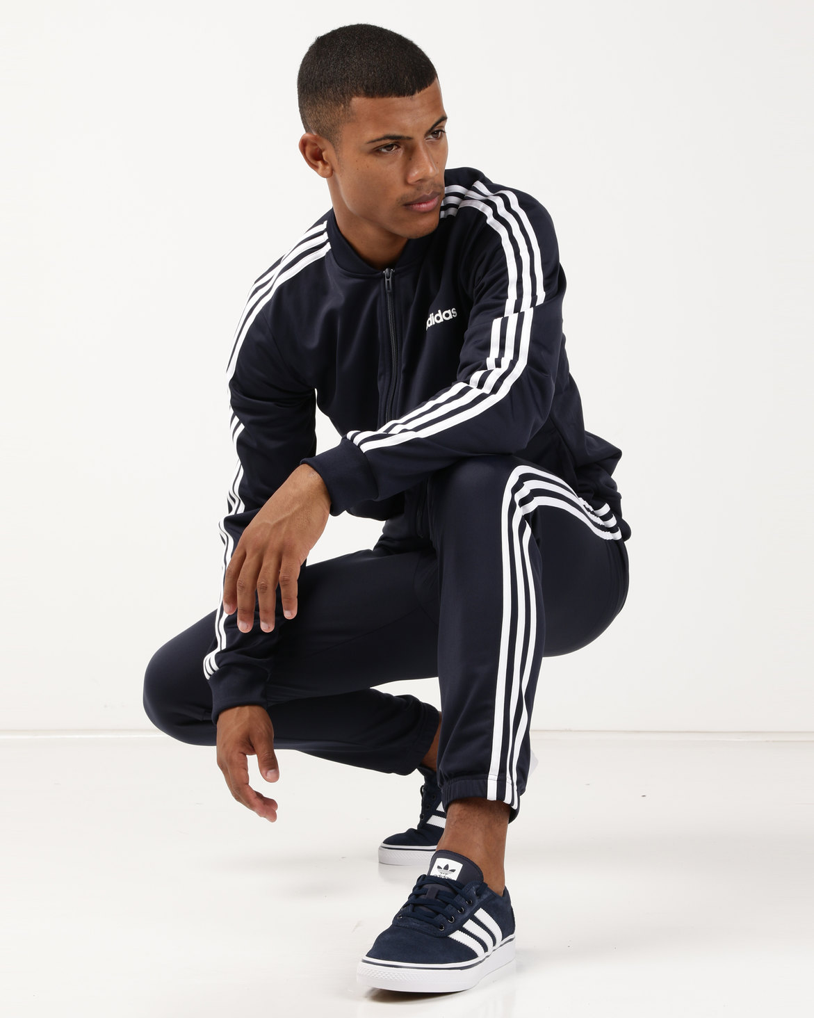 adidas Originals Back to Basic 3 Stripes Tracksuit Navy | Zando