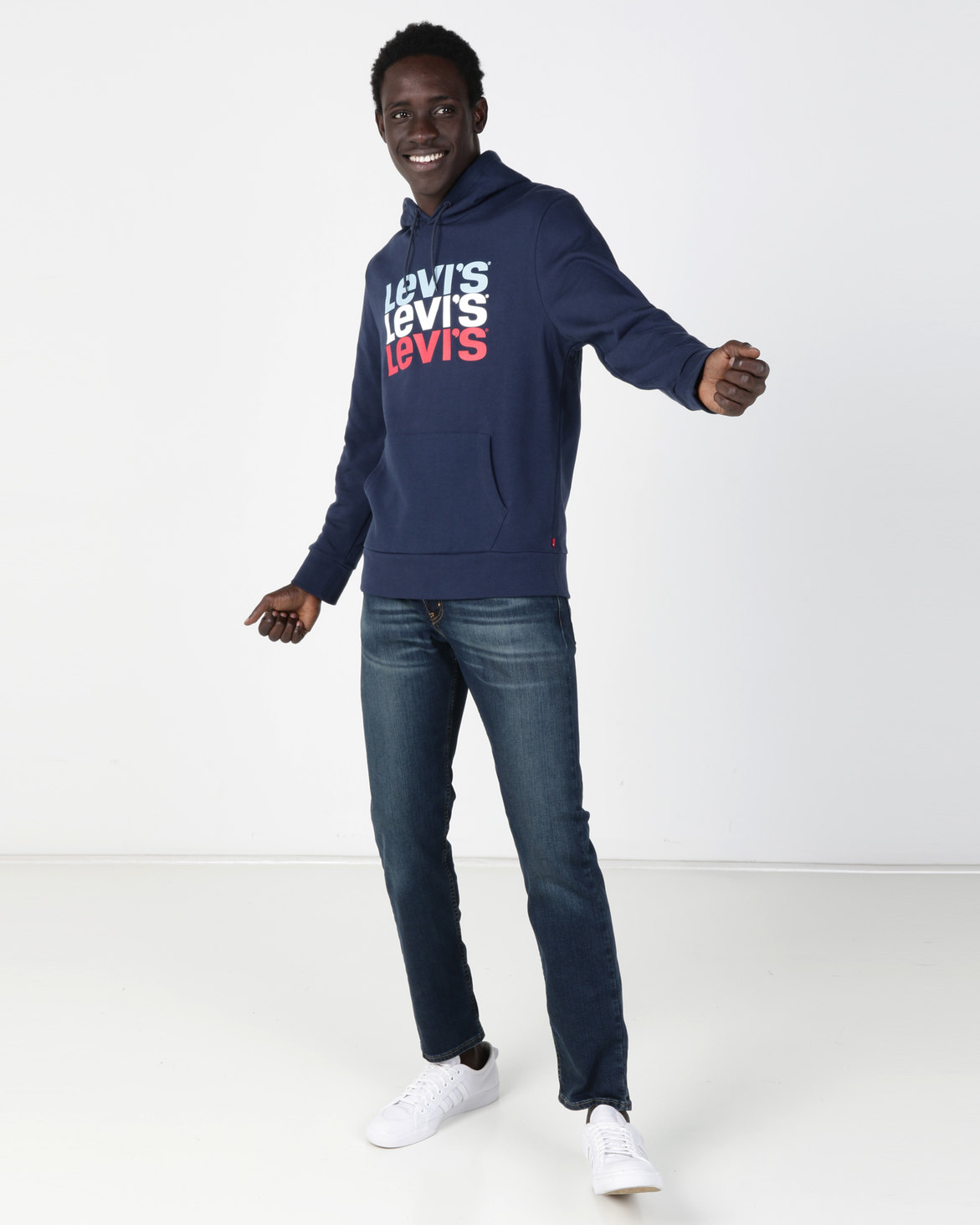 Levi's ® Graphic Pullover Hoodie Blue | Zando