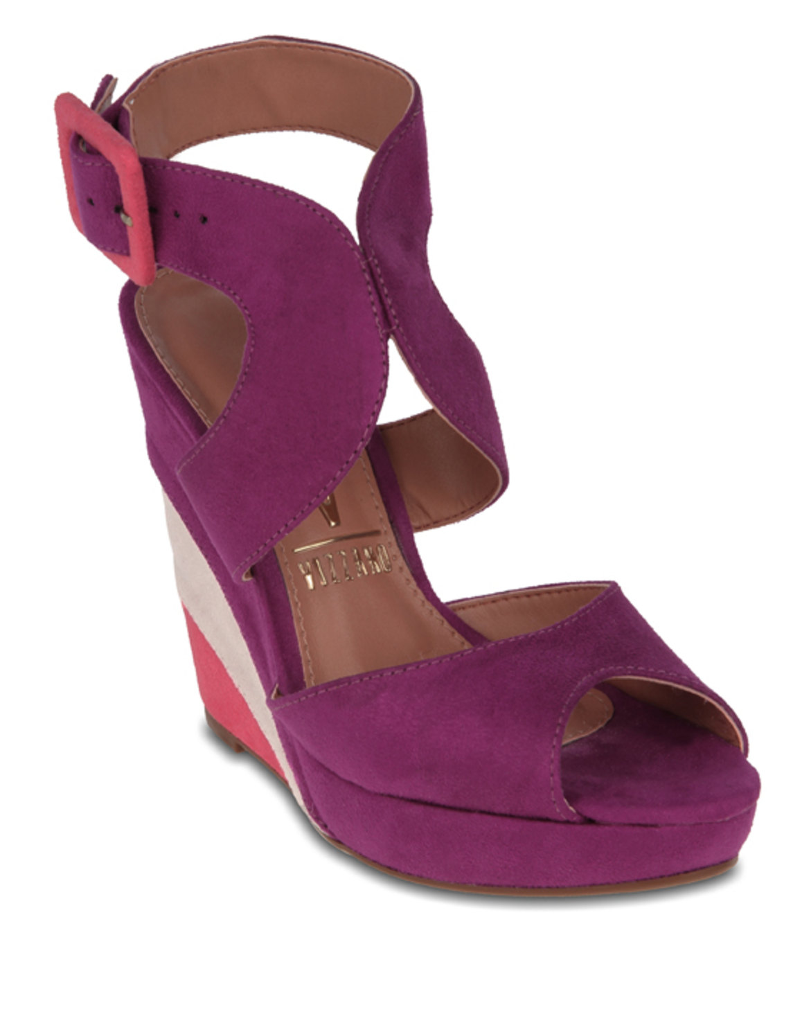 Vizzano Peep-Toe Wedges Purple | Zando