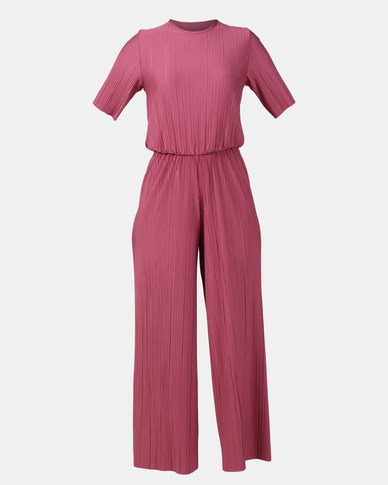 Legit Pleated Jumpsuit Raspberry | Zando