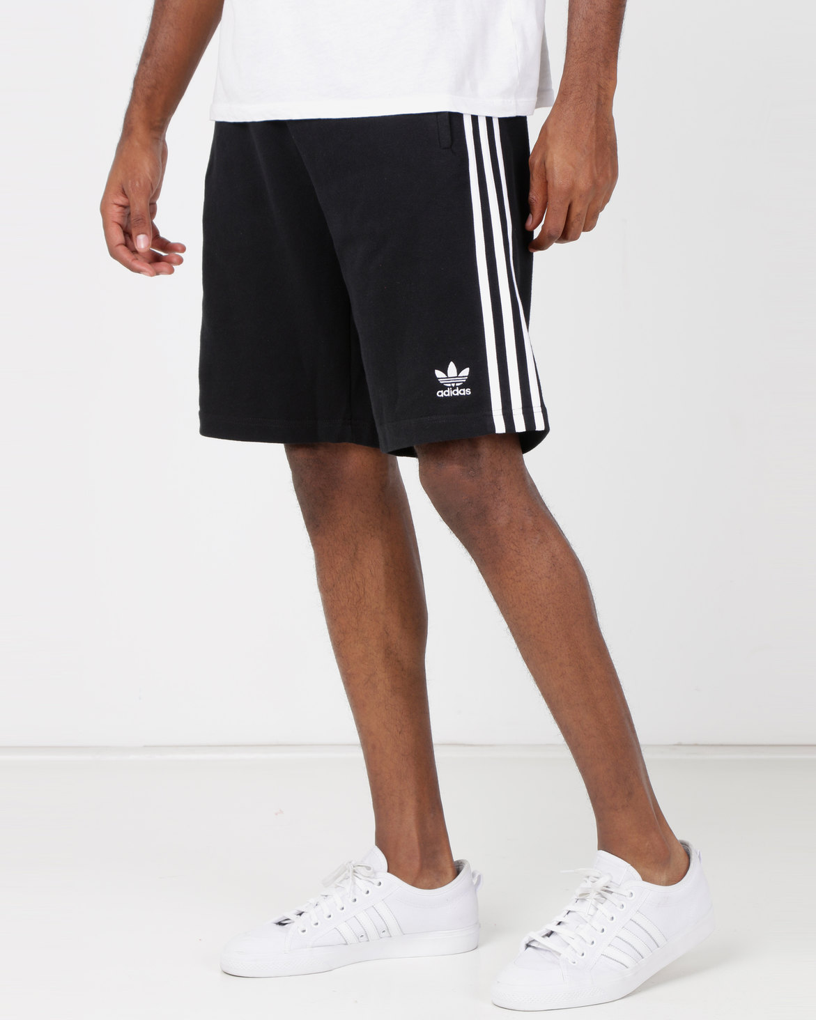 adidas Originals Mens 3 Stripe Shorts Black | Zando