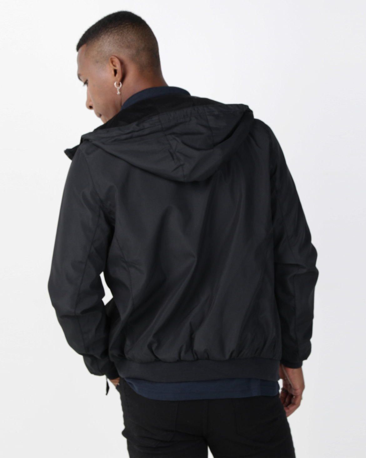 Crosshatch Fabians Hooded Jacket Black | Zando