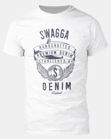 Swagga Printed T-Shirt Oatmeal | Zando
