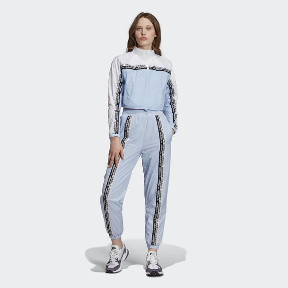 adidas high waisted joggers periwinkle