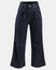 Ribcage Pleated Cropped Jeans Navy