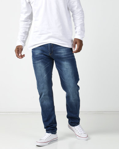 KG Classic Washed Slim Fit Stretch Jeans Indigo | Zando